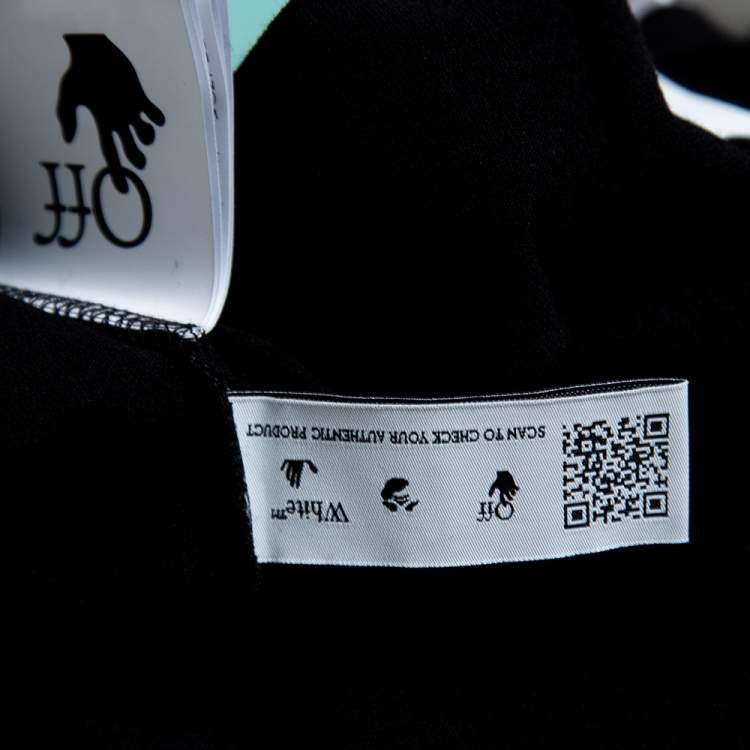 Pre Owned Off-White Black Monalisa Printed Cotton Short Sleeve T-Shirt XL