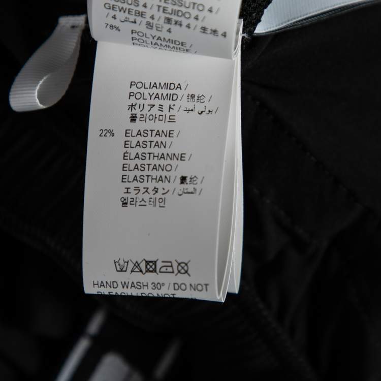 Pre Owned Off-White Black Synthetic Running Shorts M