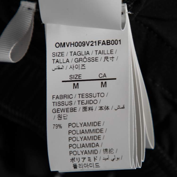 Pre Owned Off-White Black Synthetic Running Shorts M