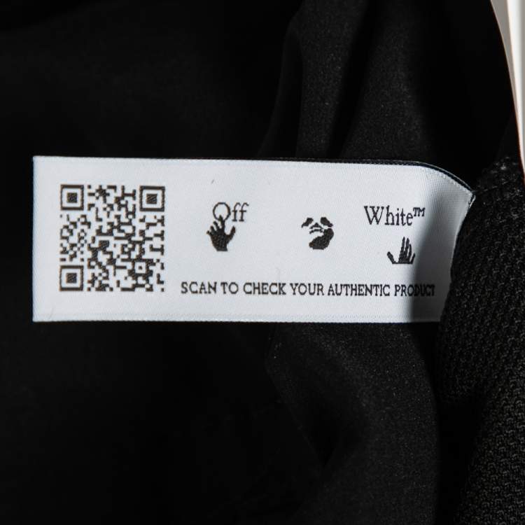 Pre Owned Off-White Black Synthetic Running Shorts M