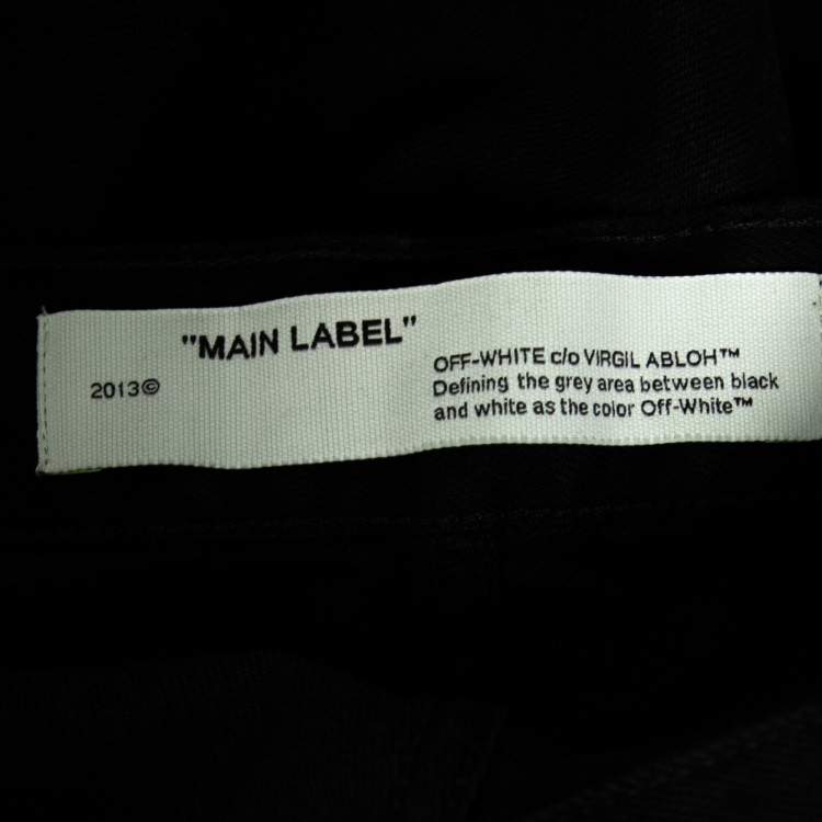 Pre Owned Off-White Black Denim Arrow Printed Jeans M