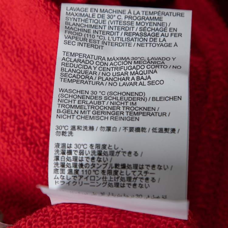 Pre Owned Off-White Red Cotton Mona Lisa Print Shorts M