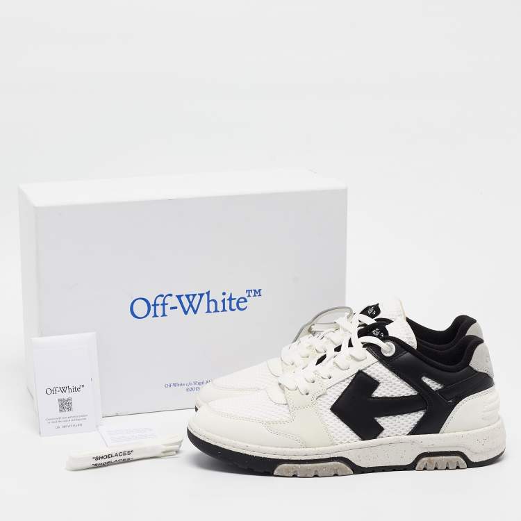 Pre Owned Off-White Multicolor Leather and Mesh Out Of Office Sneakers Size 42