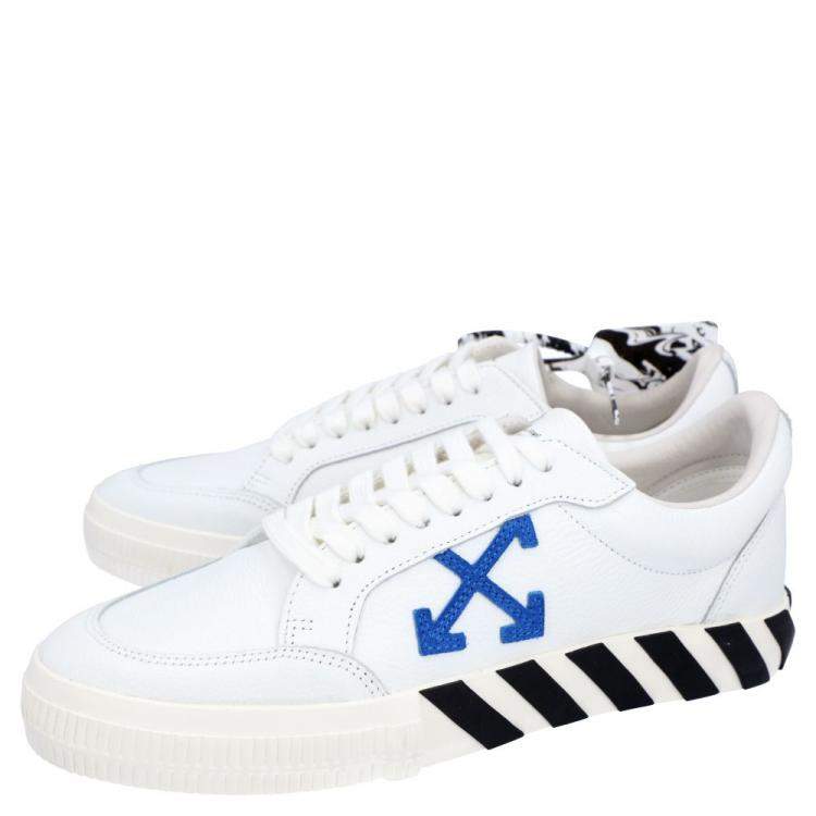 Pre Owned Off-White White Leather Vulc Low Sneakers Size EU 43