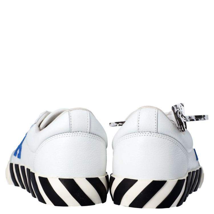Pre Owned Off-White White Leather Vulc Low Sneakers Size EU 43