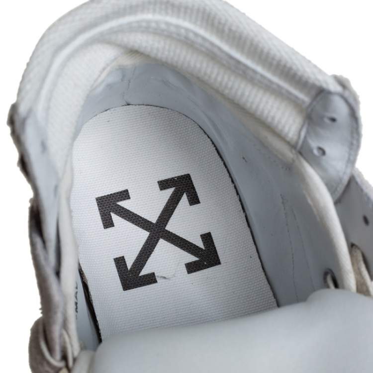 Pre Owned Off-White White Canvas And Leather Off Court 3.0 High Top Sneakers Size 41