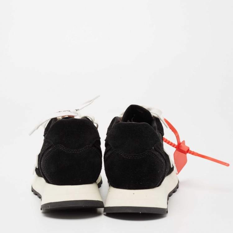 Pre Owned Off-White Black Suede And Leather  Runner Arrow Sneakers Size 40