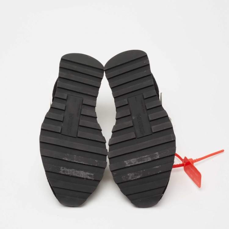 Pre Owned Off-White Black Suede And Leather  Runner Arrow Sneakers Size 40