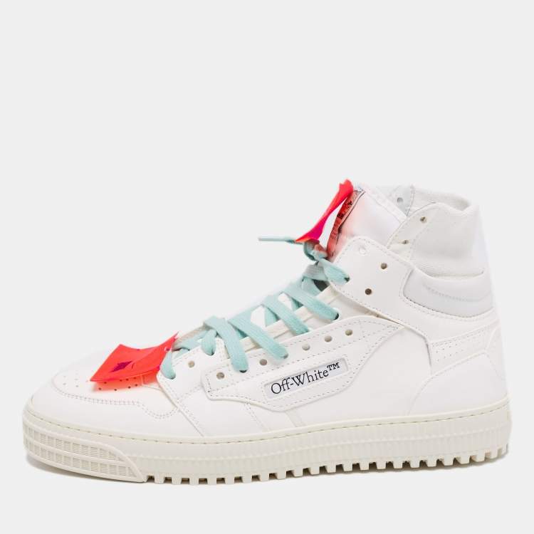 Pre Owned Off-White White Leather  Off Court 3.0 High Top Sneakers Size 42