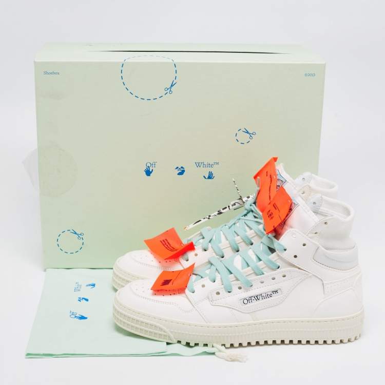 Pre Owned Off-White White Leather  Off Court 3.0 High Top Sneakers Size 42