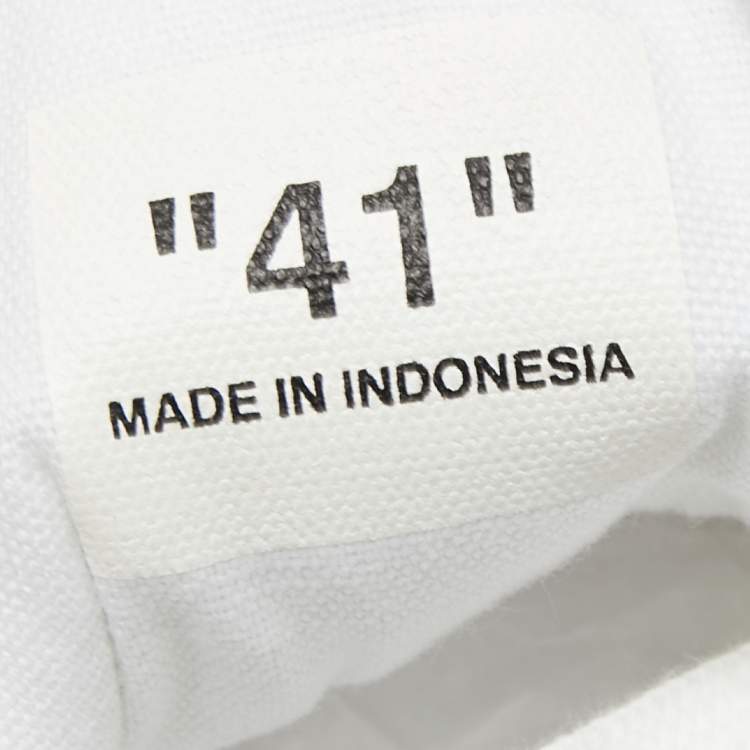 Pre Owned Off-White White Canvas Oversized Sneakers Size 41