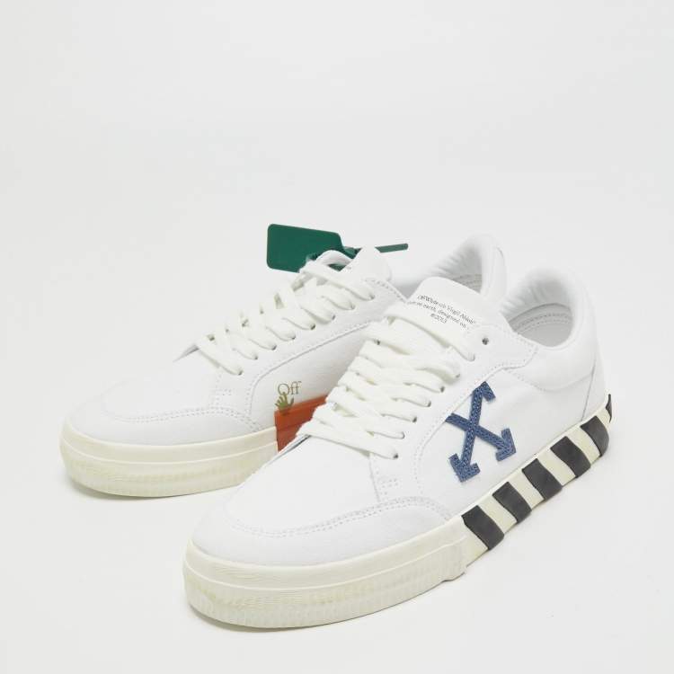 Pre Owned Off-White White Canvas Oversized Sneakers Size 41