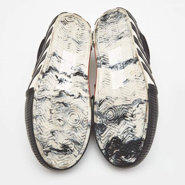 Pre Owned Off-White Black Canvas Vulcanised Sneakers Size 43