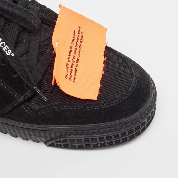 Pre Owned Off-White Black Suede and Canvas Off Court 3.0 High Top Sneakers Size 40