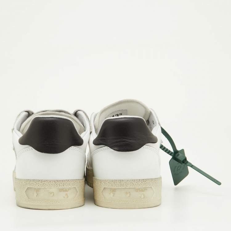 Pre Owned Off-White Tricolor Suede and Canvas 5.0 Low Top Sneakers Size 43