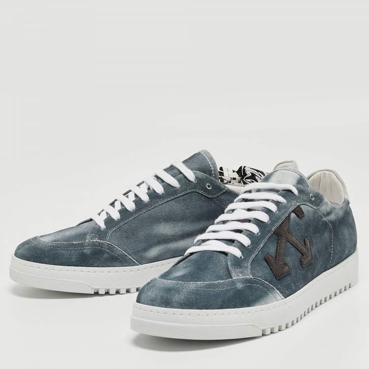 Off-White Blue/Grey Suede 2.0 Low Top Sneakers Size 41 Off-White | TLC