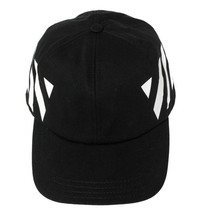 Pre Owned Off-White Black Fabric Diag Baseball Cap