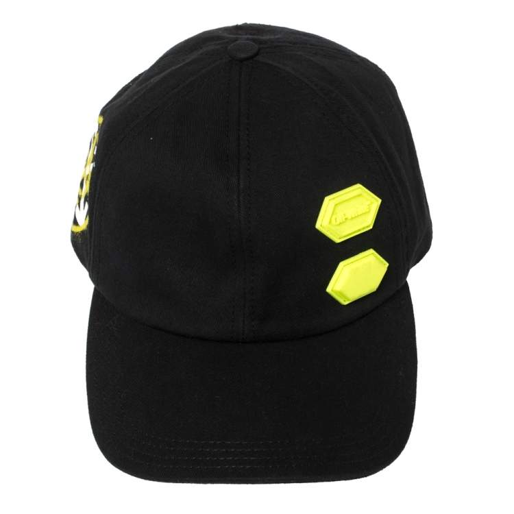 Pre Owned Off-White Black Fabric Baseball Cap