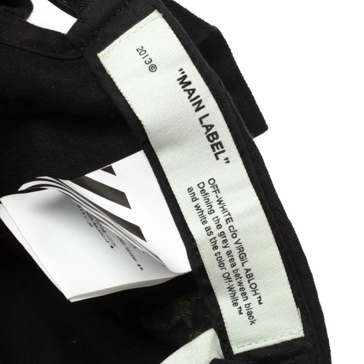 Pre Owned Off-White Black Fabric Baseball Cap