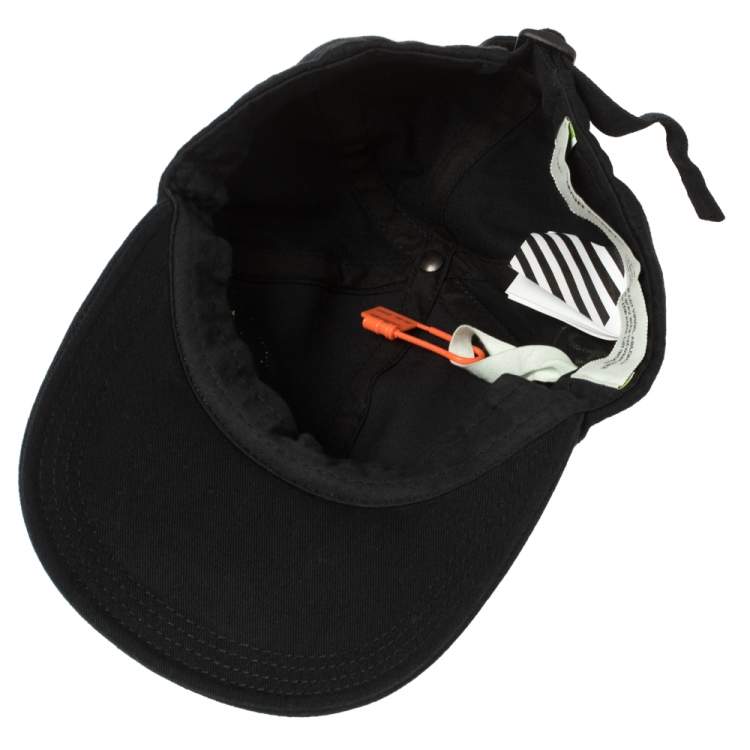 Pre Owned Off-White Black Fabric Baseball Cap