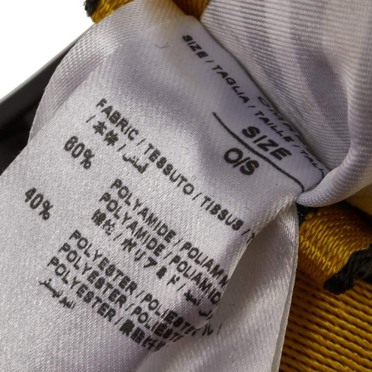 Pre Owned Off-White Yellow/Black Nylon Industrial Belt 