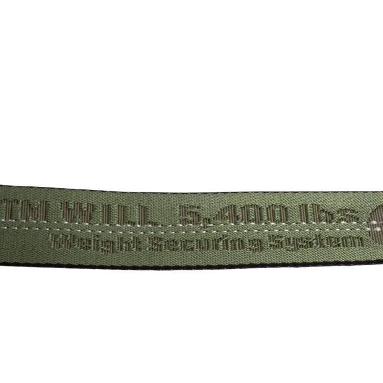 Pre Owned Off-White Green/Black Nylon Industrial Belt 110CM