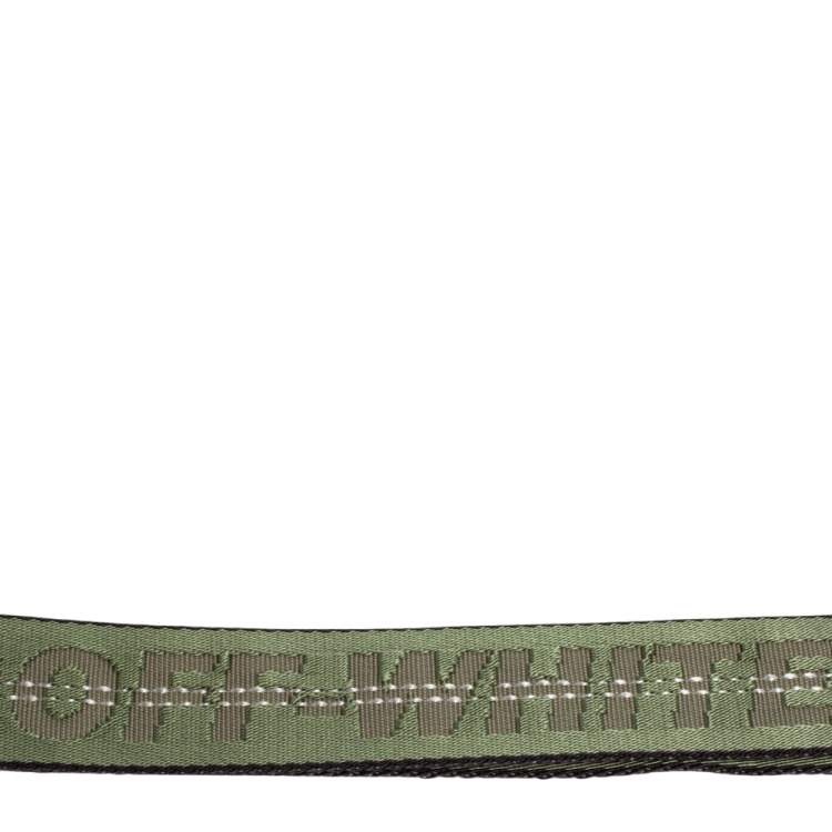 Pre Owned Off-White Green/Black Nylon Industrial Belt 110CM