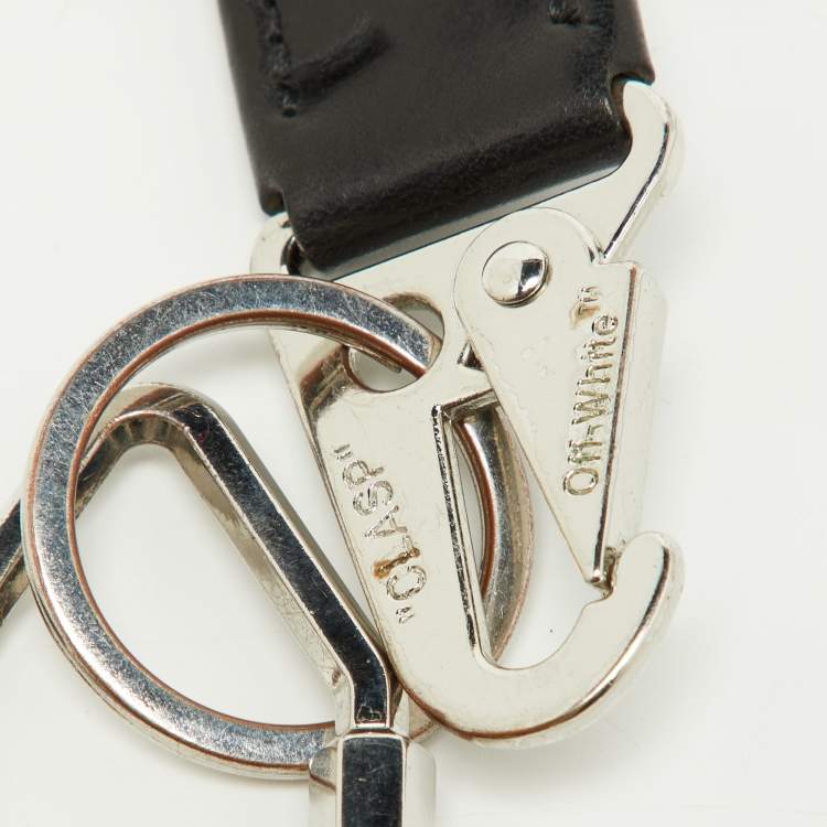 Pre Owned Off-White Yellow/Black Nylon and Leather Industrial Lanyard