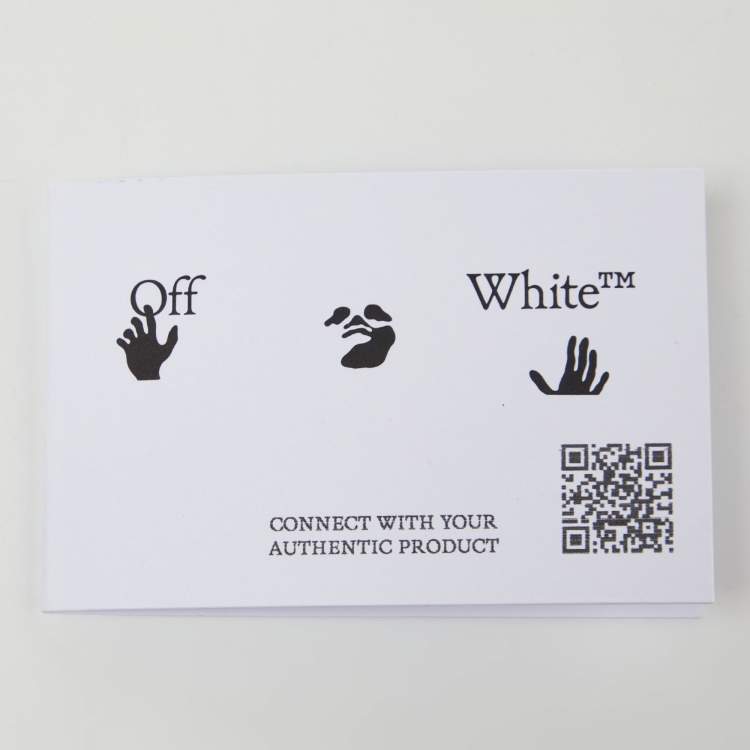 Pre Owned Off White Yellow/Black Rubber and Nylon Universal Phone Case with Strap