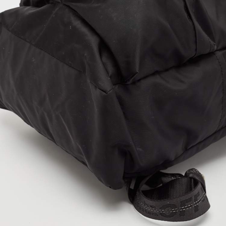 Pre Owned Off-White Black Nylon Logo Backpack