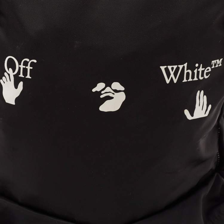 Pre Owned Off-White Black Nylon Logo Backpack