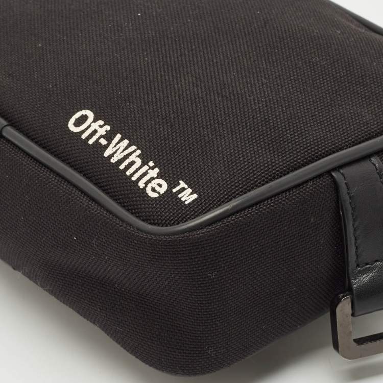Pre Owned Off-White Black Canvas Industrial Camera Crossbody Bag