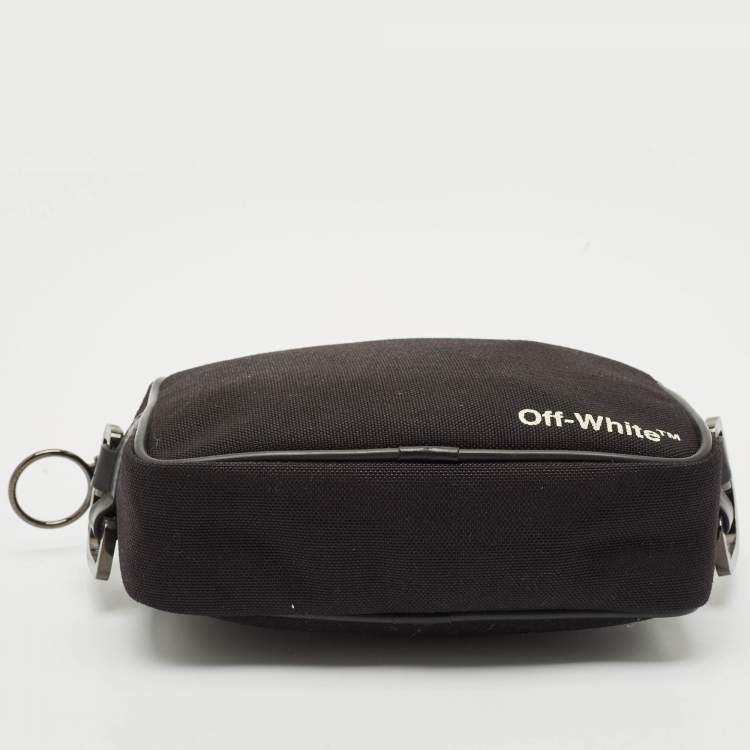 Pre Owned Off-White Black Canvas Industrial Camera Crossbody Bag