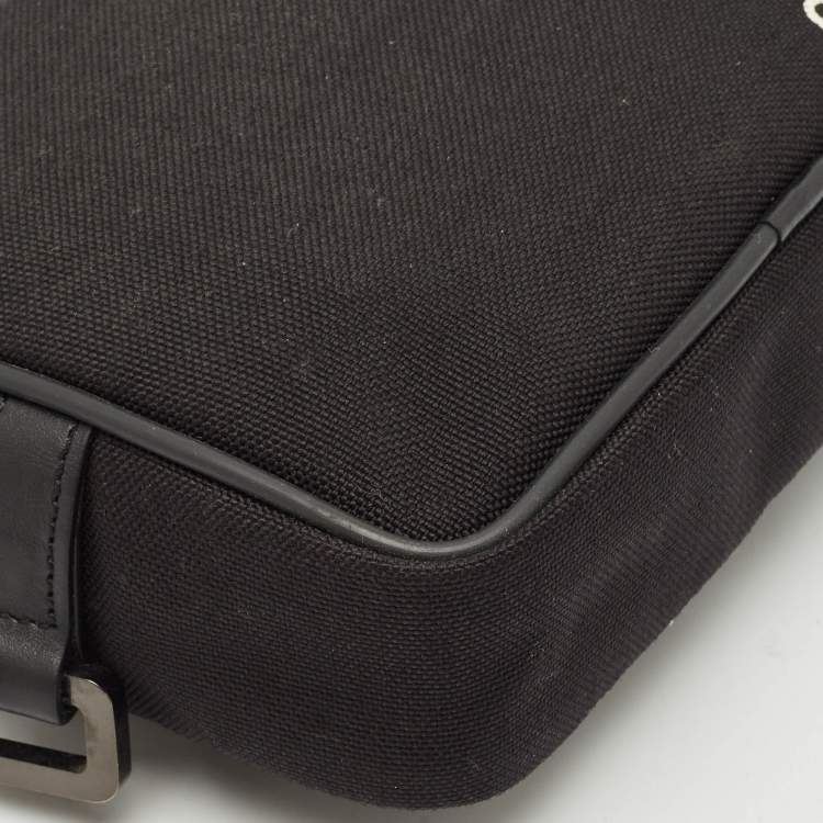 Pre Owned Off-White Black Canvas Industrial Camera Crossbody Bag