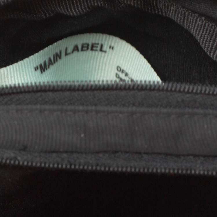 Pre Owned Off-White Black Nylon Patch Hip Bag 