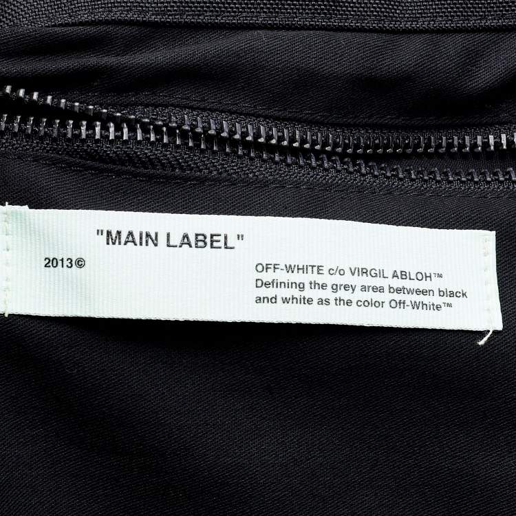 Pre Owned Off-White Black Canvas Tote