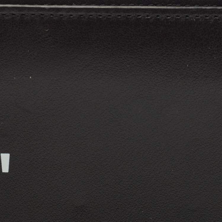 مملوكة مسبقًا Off White Black Leather Bifold Wallet 