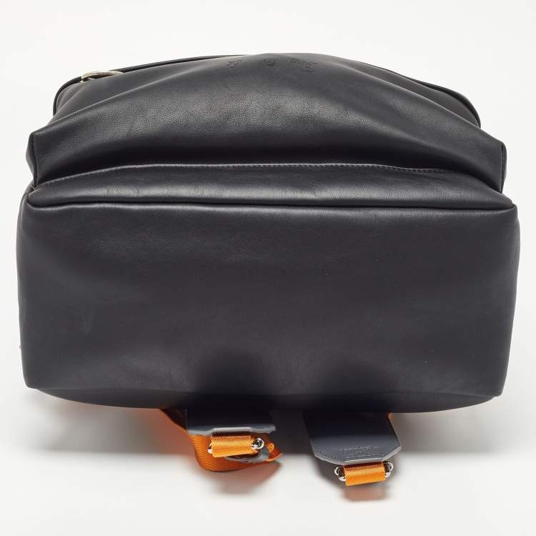 Pre Owned Off-White Black/Grey Leather Backpack