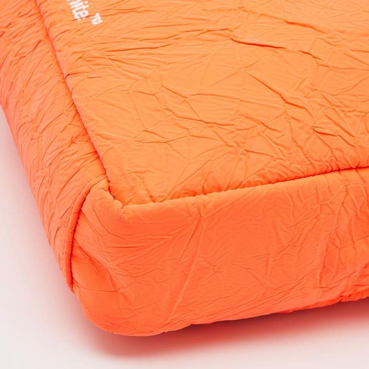 Pre Owned Off-White Neon Orange Nylon Sling Bag