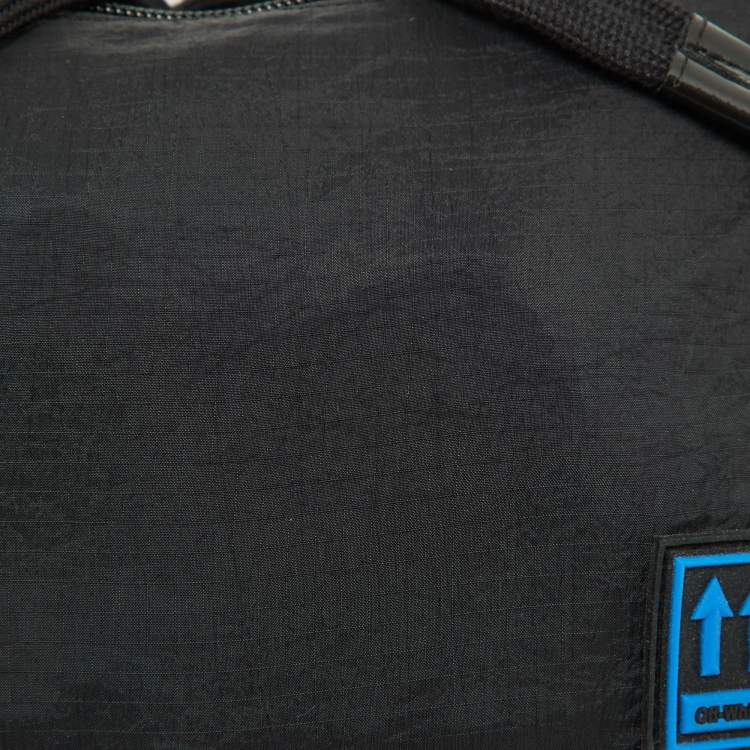 Pre Owned Off-White Black Nylon and PVC Messenger Bag