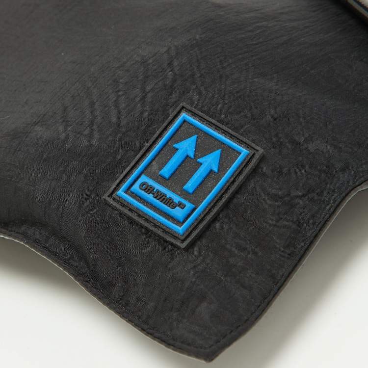 Pre Owned Off-White Black Nylon and PVC Messenger Bag