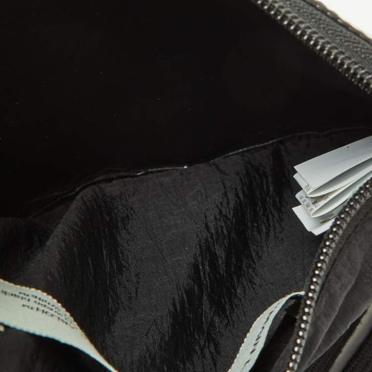 Pre Owned Off-White Black Nylon and PVC Messenger Bag