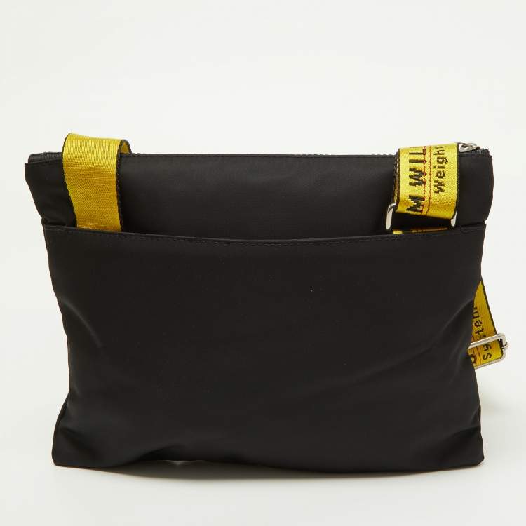 Pre Owned Off-White Black Nylon Off-Core Messenger Bag