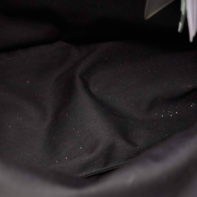 Pre Owned Off-White Black Canvas Quote Backpack