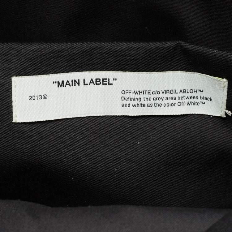 Pre Owned Off-White Black Canvas Quote Backpack