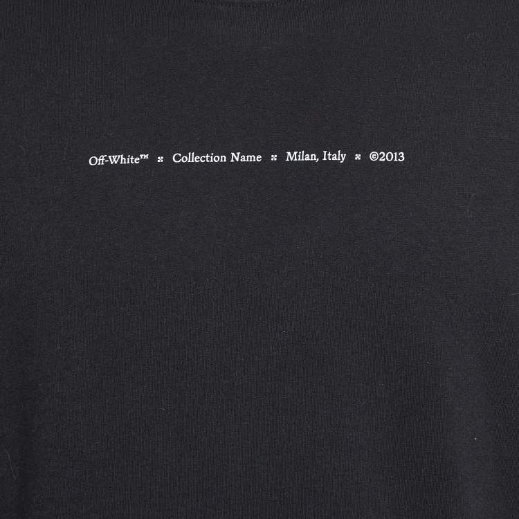 مملوكة مسبقًا Off-White Black Arrow Stroke Print Cotton T-Shirt M