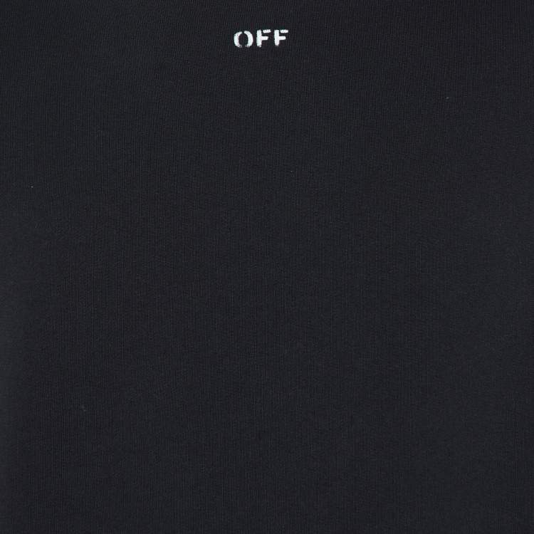 Pre Owned Off-White Black Arrow Print Cotton Crew Neck Sweatshirt XS