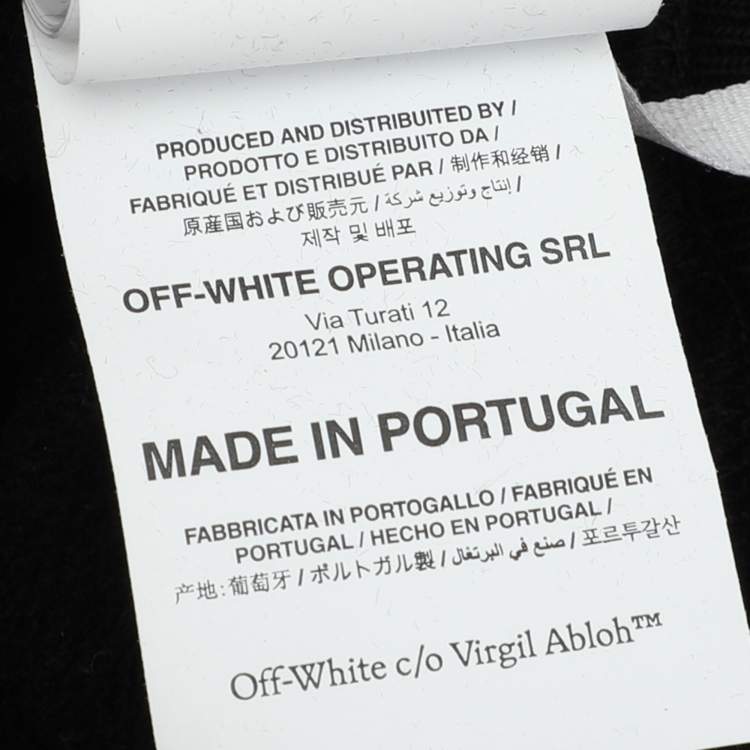 Pre Owned Off-White Black Cotton Knit Printed Brush Arrow Hoodie S