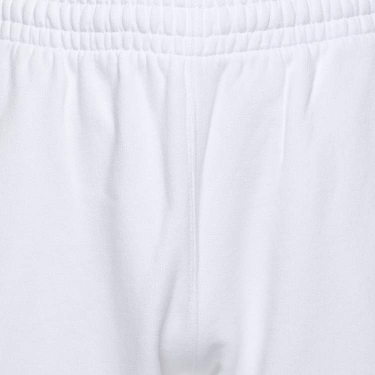 Pre Owned Off-White White Logo Printed Cotton Joggers S