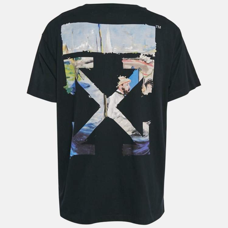 Pre Owned Off-White Black Arrow Print Cotton Oversized T-Shirt M